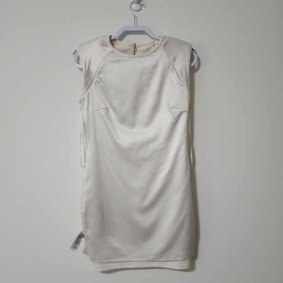 Ted Baker Chira Stone Embellished Sheath Dress Mini Ivory Sleeveless Ted 2/US 6 - Picture 5 of 11